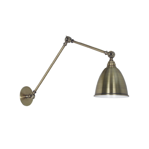 Aplique de pared E27 articulado vintage bronce viejo